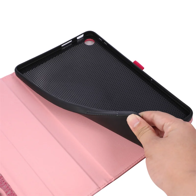 Enhanced Fabric Flip Tablet Case - Soft TPU Back Cover