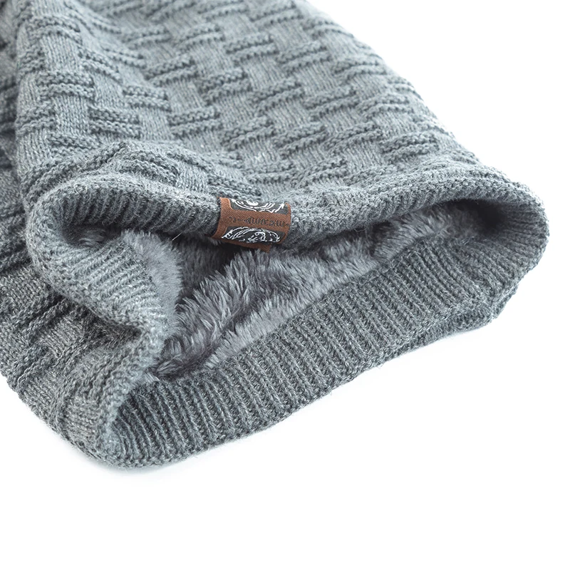 Hot Sale Unisex Tiger Label Winter Hat Plush Fur Warm Beanies Hat Fashion Knitted Hat For Men Women