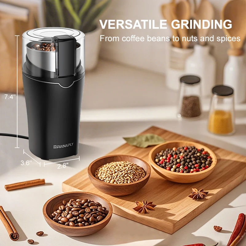 Kaffeemühle, Wancle Elektrische Kaffemühle für Bohnen