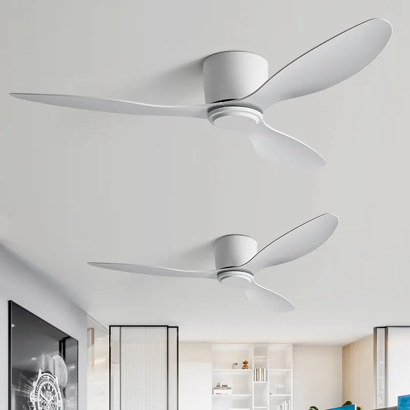 36 42 52 Inch Ceiling Fan 3 Blades Vintage Industrial ABS Ventilator No Light Remote Control for Home Office Coffee Shop Factory