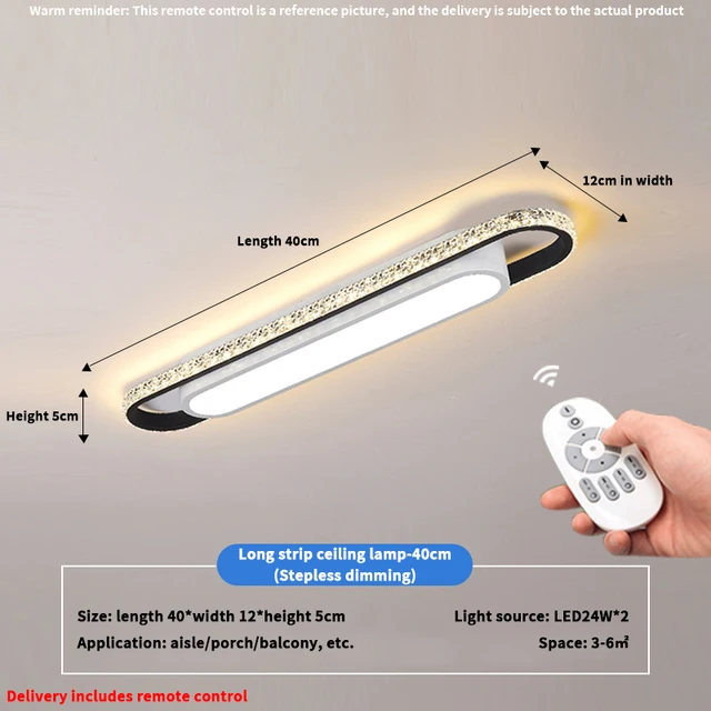 Led Ceil Light Rectangular For Kitchen Home Deco Chandelier Dining Bedrooms Sensor Lamp Modern Ceiling Lights For Living Room Stepless dimming