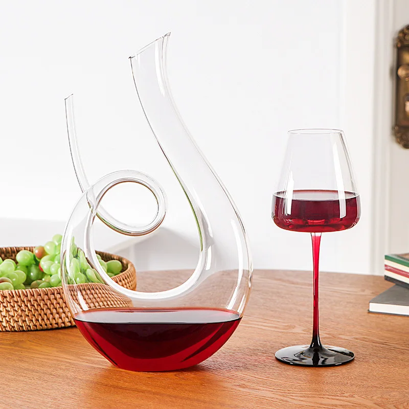 Decanter1500MLCrystalHighGradeSwanSpiralWineDecanterCreative