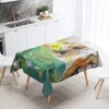 Home tablecloths for dining  Anime decoration and rectangular table accessories waterproof cloth Anti-stain tablecloth abstract 4