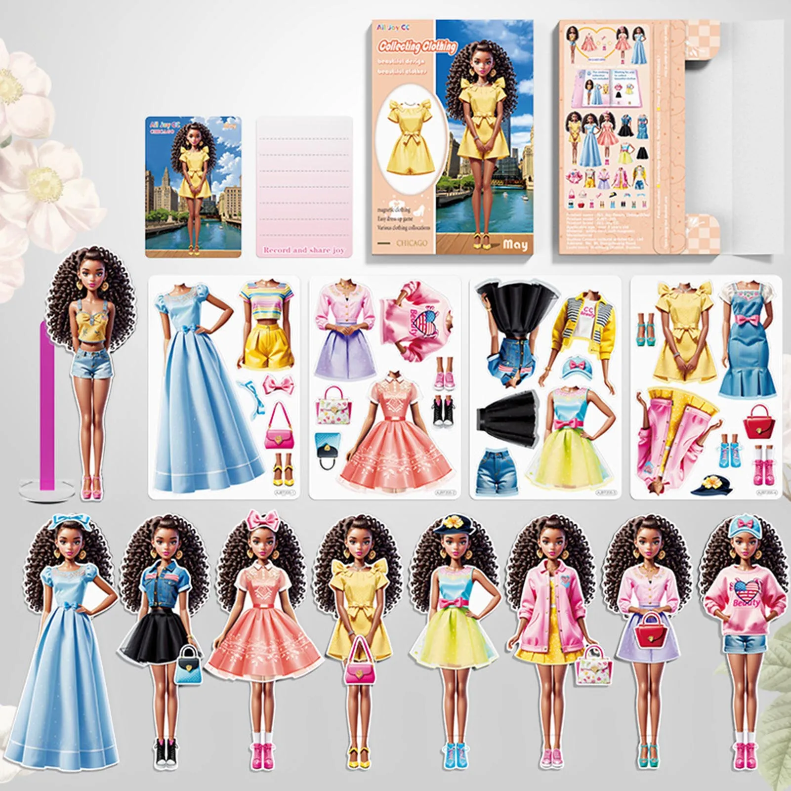 Magnetic Dress Up Pretend Play Toys Fun Princess DIY Dress Up Games Educational Gift for Kids Girls Birthday Christmas Gifts