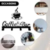 Impressive Metal Coffee Cup Rack. Wall-mounted decor. Coffee bar organizer. Storage and display. Hooks for your mugs. 6