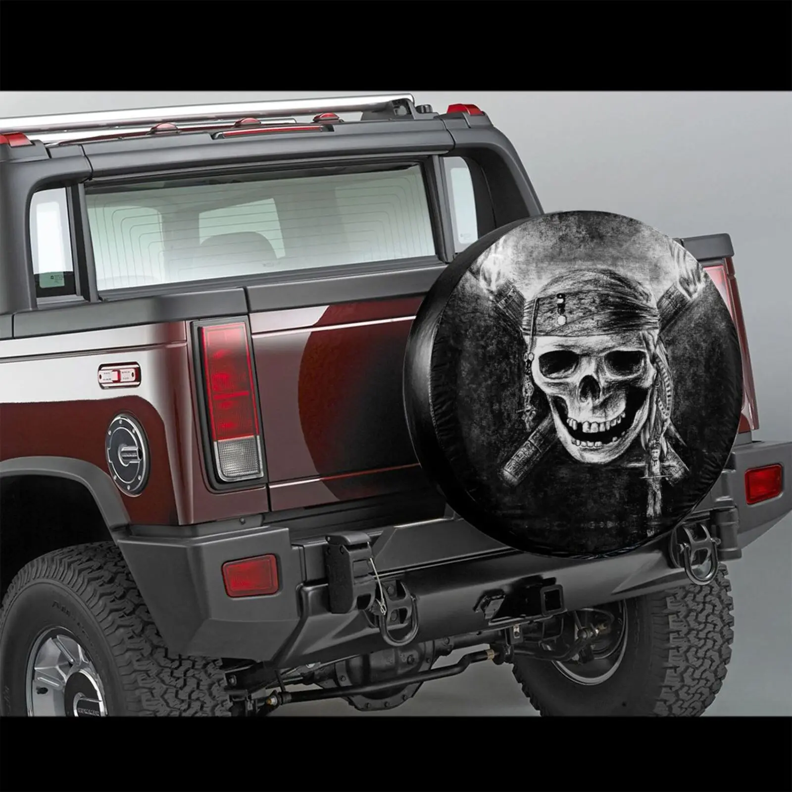 

14" 15" 16" 17" Inch Pirate Skull Cool Tire Accessories Spare Wheel Tire Cover Case Protector Car Tyres for