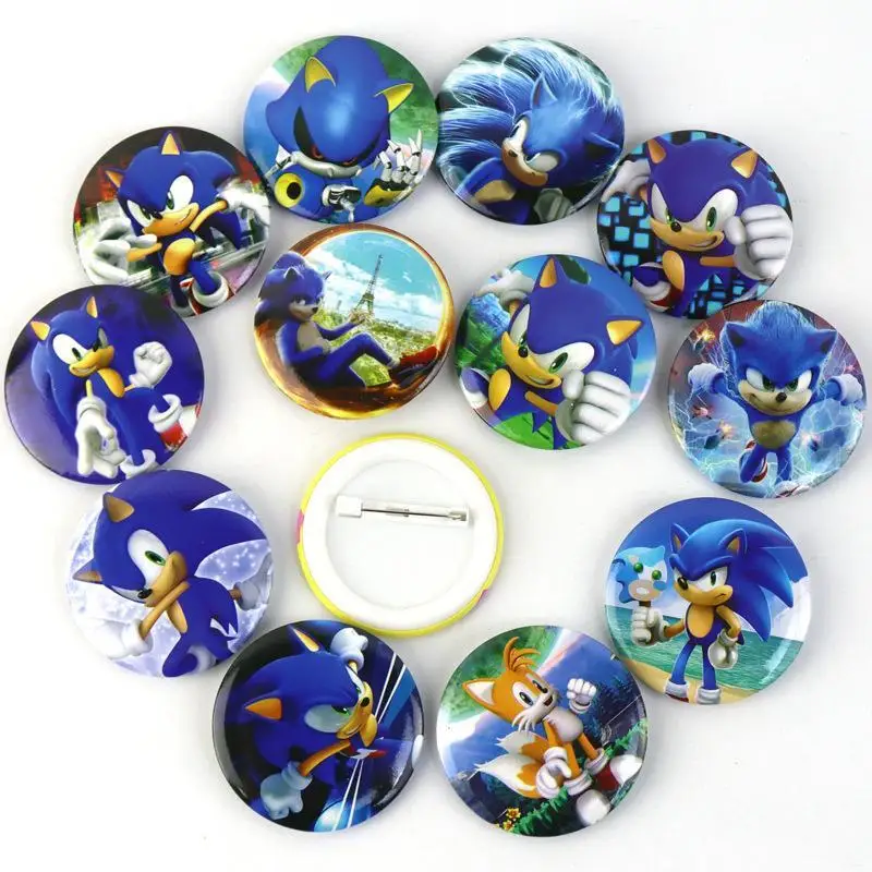 Cartoon Badges Sonic The Hedgehog Knuckles Shadow Silver High-value  Creative Peripherals Tinplate Badges Bag Clothes Decoration - AliExpress