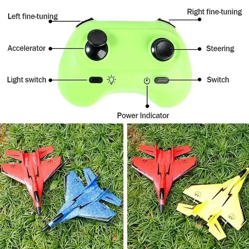 2.4G 2CH Remote Control Fixed Wing Fighter Foam Aircraft Hand Throwing Outdoor Toys for Boys Birthday Gifts 16pcs/box foam aircraft foam plane rc plane