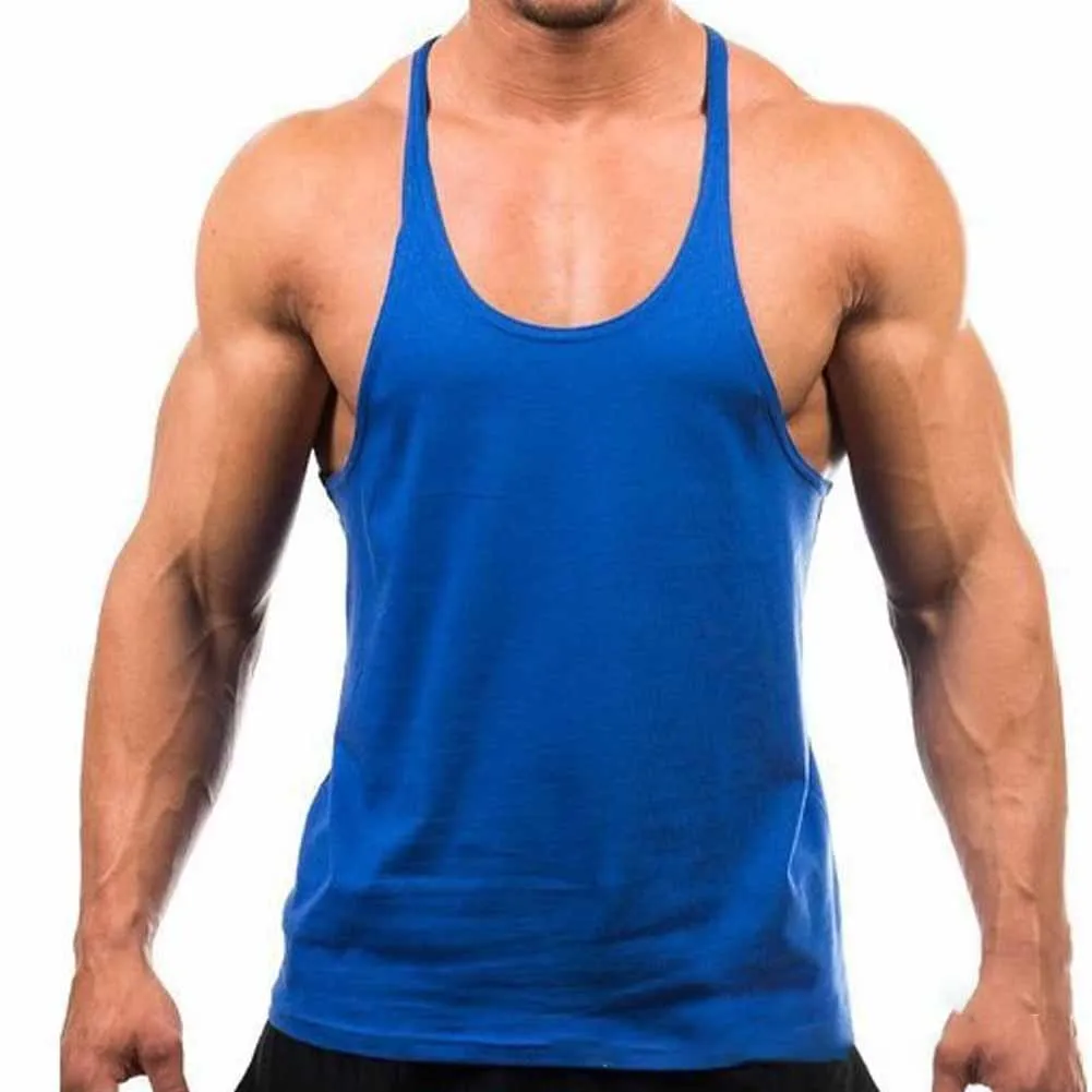 

Tops Vest Singlet Sleeveless Sport Bodybuilding Clothes Confortable Cotton Gym Men Muscle Shirts Brand New Suitable