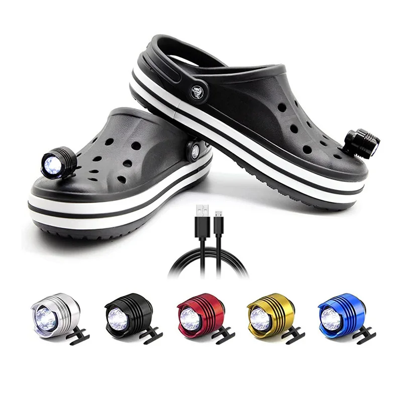 Headlight Shoes Lights for Crocs Rechargeable Shoes Light Waterproof