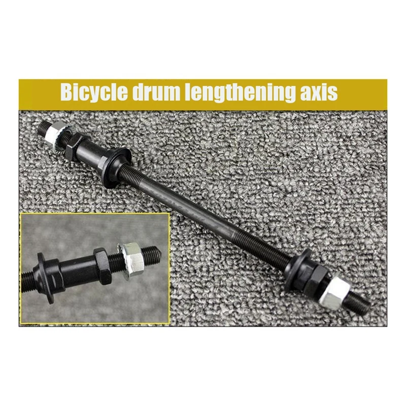 Lengthened 240Mm Mountain Bike Snow Bike Fat Bicycle Hubs Rear Axle Refitted Solid Axle Rear Bicycle Spare Parts Parts