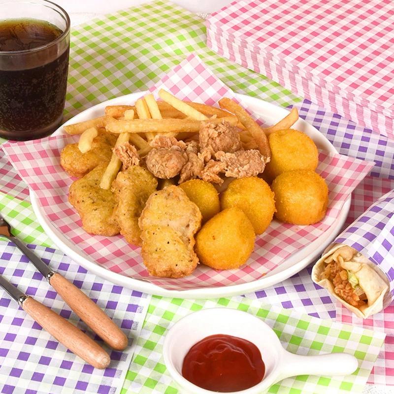 50 Sheets Greaseproof Wax Paper – Multi-Color Oil-Proof Food Wrapping Sheets for Sandwi... - SKU GWP02020 - UGI Packaging