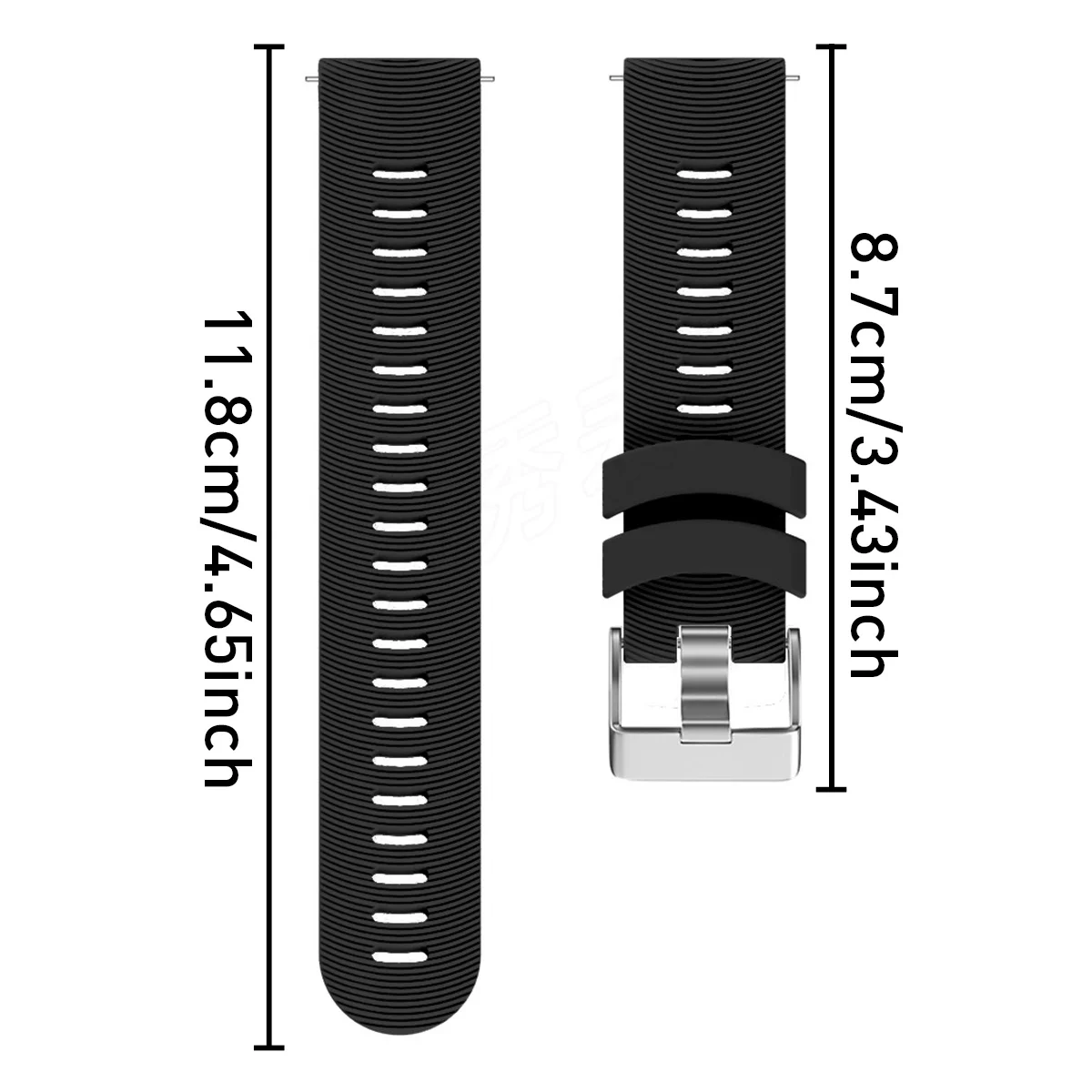 Versatile Music Smart Watch Band - 20MM Unisex Bracelet Wrist Strap