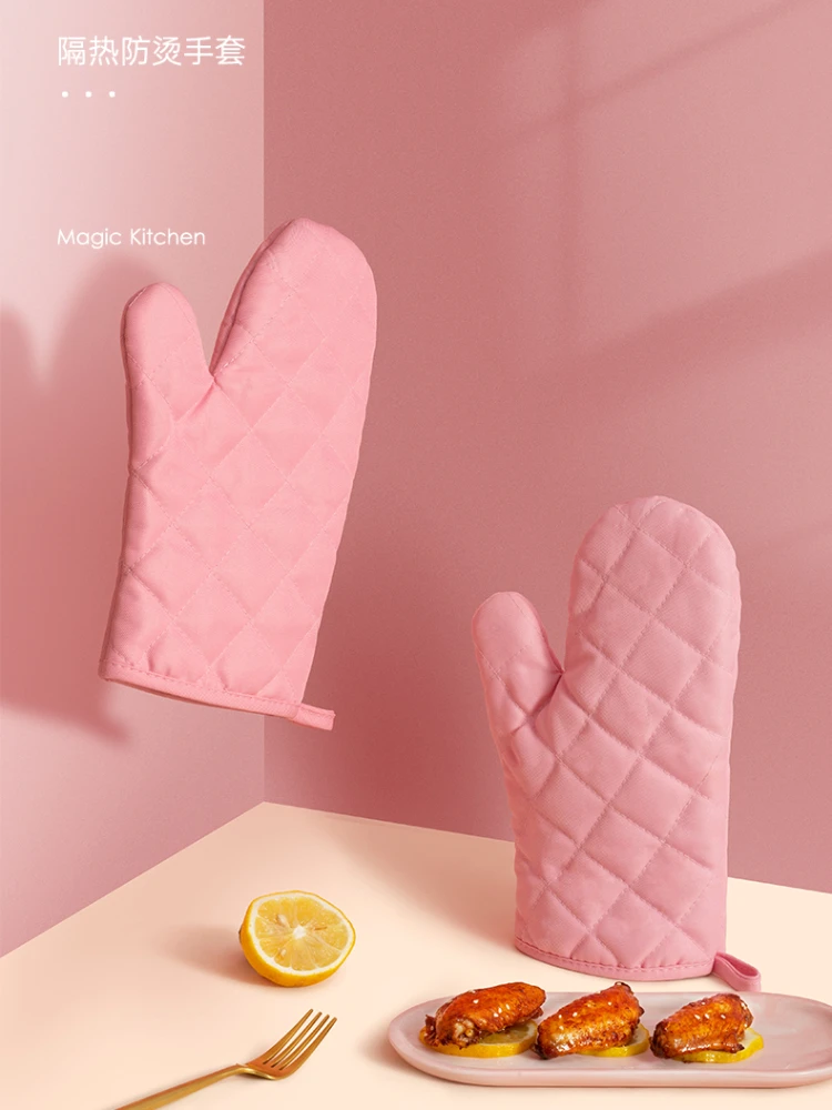 

Heat Resistan Oven Gloves Cute Microwave Cooking Pot Christmas Heated Gloves Baking Working Pannenlappen Bakeware