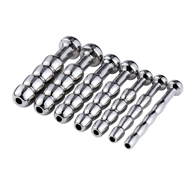 Metal Urethral Catheter Men's Sexoal Stimulant Urethra Stim Sound Penis Plug Probe Bdsm Sounding Insert Toys For Gay Man Hollow urethral dilator silicone urethral dilator