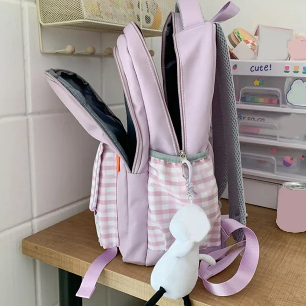 

Women Schoolbag Comfortable Bookbag Multi-pocket Travel Business School Bookbag Student Supply