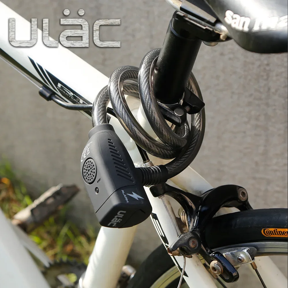 

alarm AL-7P ULAC alarm lock for bicycle and motorcycle alarm lock bar lock steel cable
