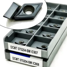 Original DCMT070204 SM IC907 908 Carbide Insert External Metal Turning Tool CNC Machine Tool Cutting Turning Tool DCMT070204