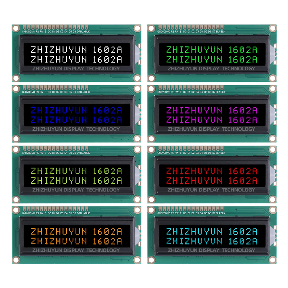 1602A Characters BTN Black Film Red And Yellow Characters English LCD Screen High Brightness Screen Quality Assurance lcd display module display module