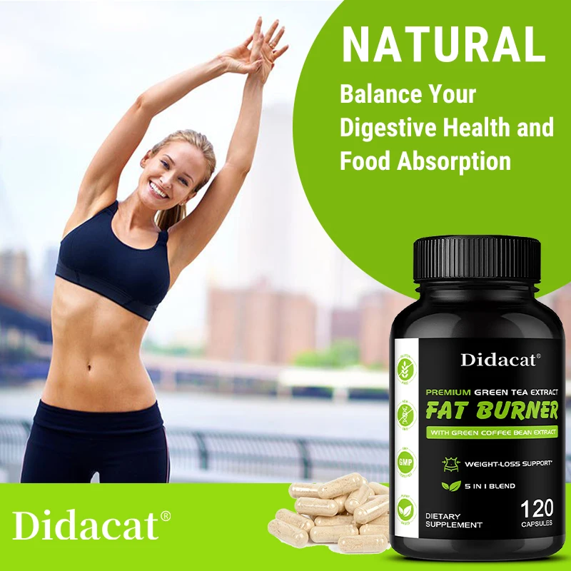 Garcinia Cambogia, Green Tea Extract, Promotes Fat Burning, Suppresses Appetite, Supports Weight Management