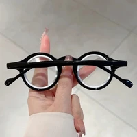 High Quality Round Reading Glasses +1.0 +1.5 +2.0 +2.5 +3.0 +3.5 +4.0 Anti Blue Light Transparent Eyeglass Lenses Solid Color 5