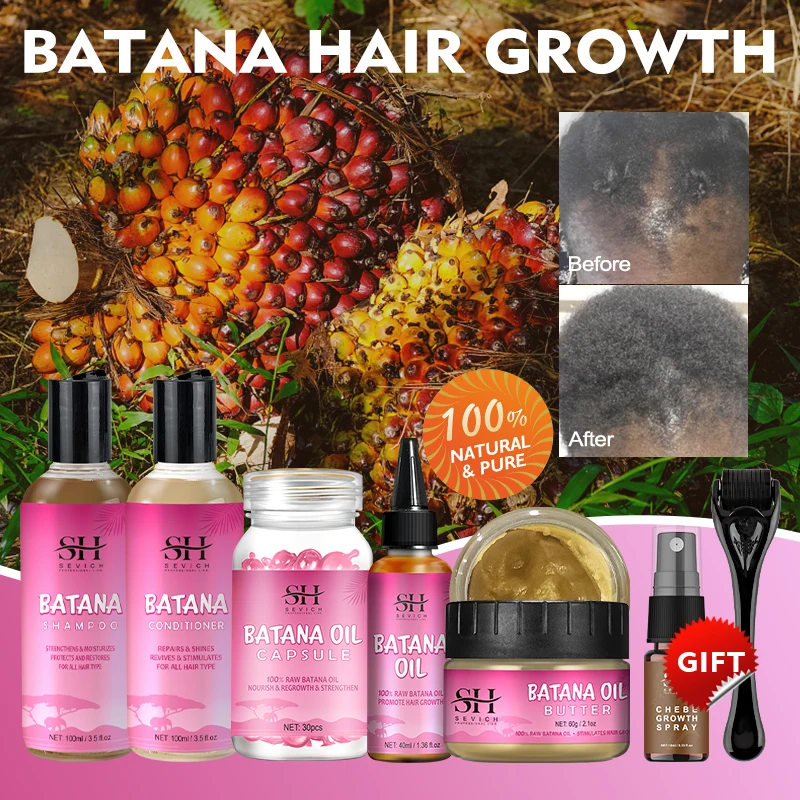 Hair Growth Batana Oil For Men Hair Growing Strengthening Batana Oil Hair Mask Anti Hair Loss Shampoo Scalp Repair Capsule Oil