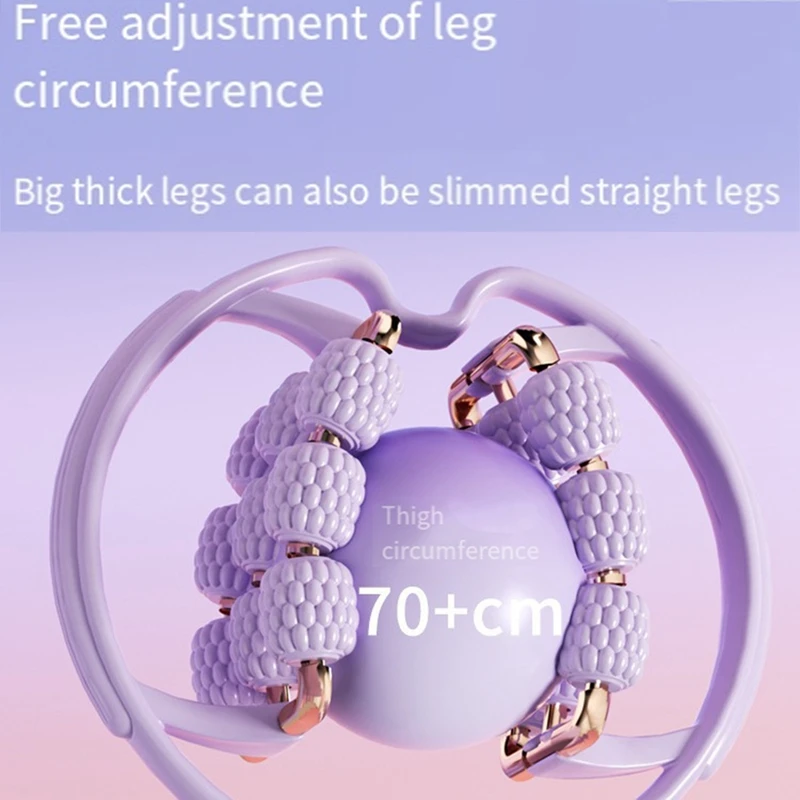 1 PCS Clamp Leg Massager, Wheels Muscle Roller Massager Purple TPE 360 Degree Leg Neck Muscle Hand Arm Relaxer