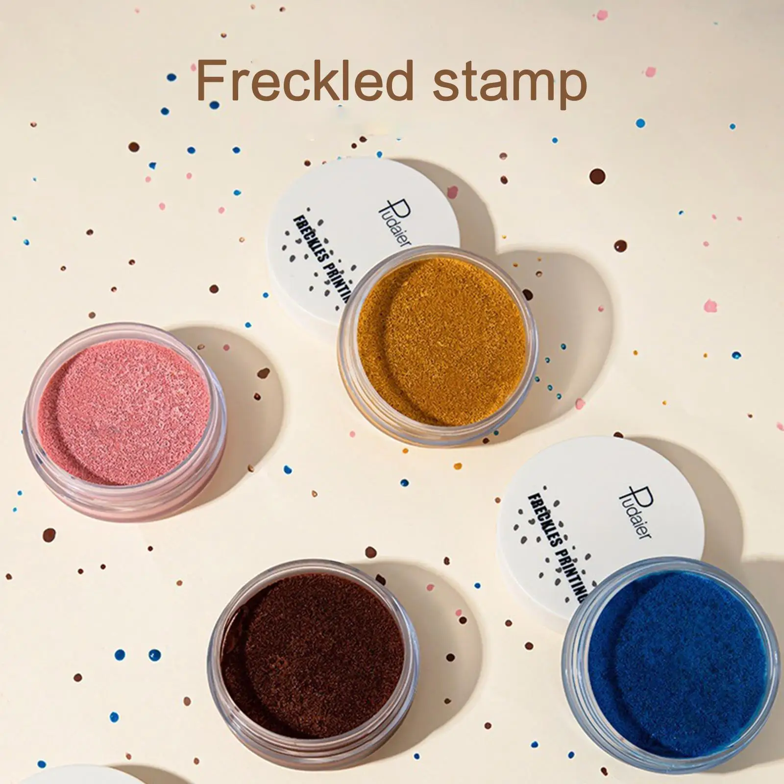 Freckled Stamp Kit Lifelike Freckle Pen Pink Makeup Ink Pad Waterproof Dot Spot Pen Create The Most Effortless Sunkissed Look freckles pen,face freckles pen