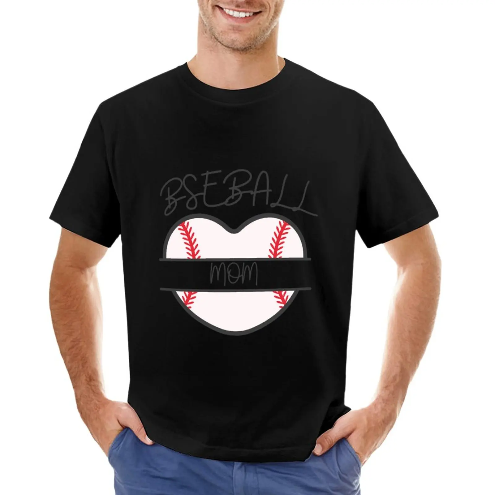 

Funny Baseball Mimi Leopard Baseball Lovers T-Shirt cute tops T-shirt men