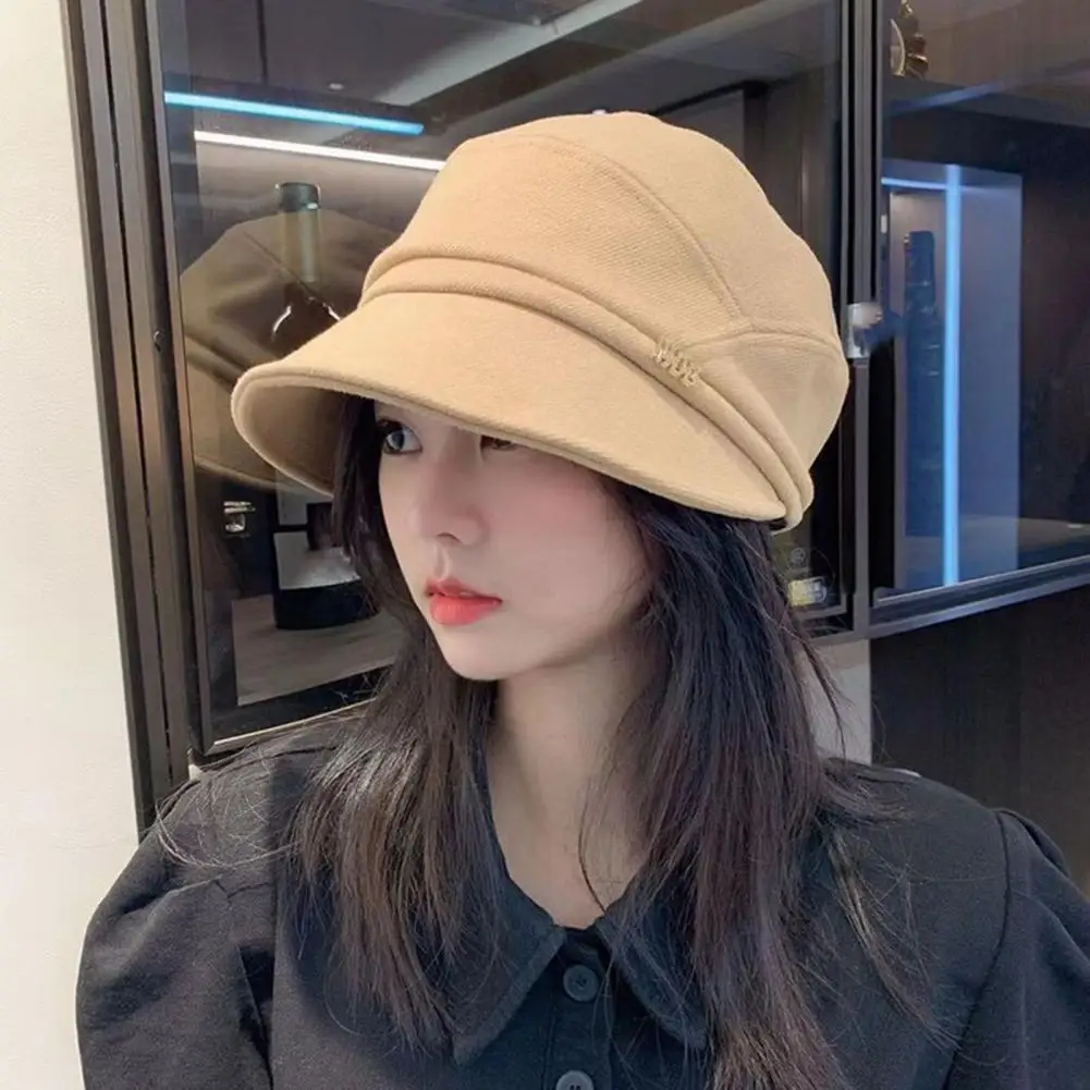 Solid Color Ladies Hat Stylish Women's Corduroy Newsboy Beret Hat Versatile Winter Fashion Accessory for Comfortable Casual