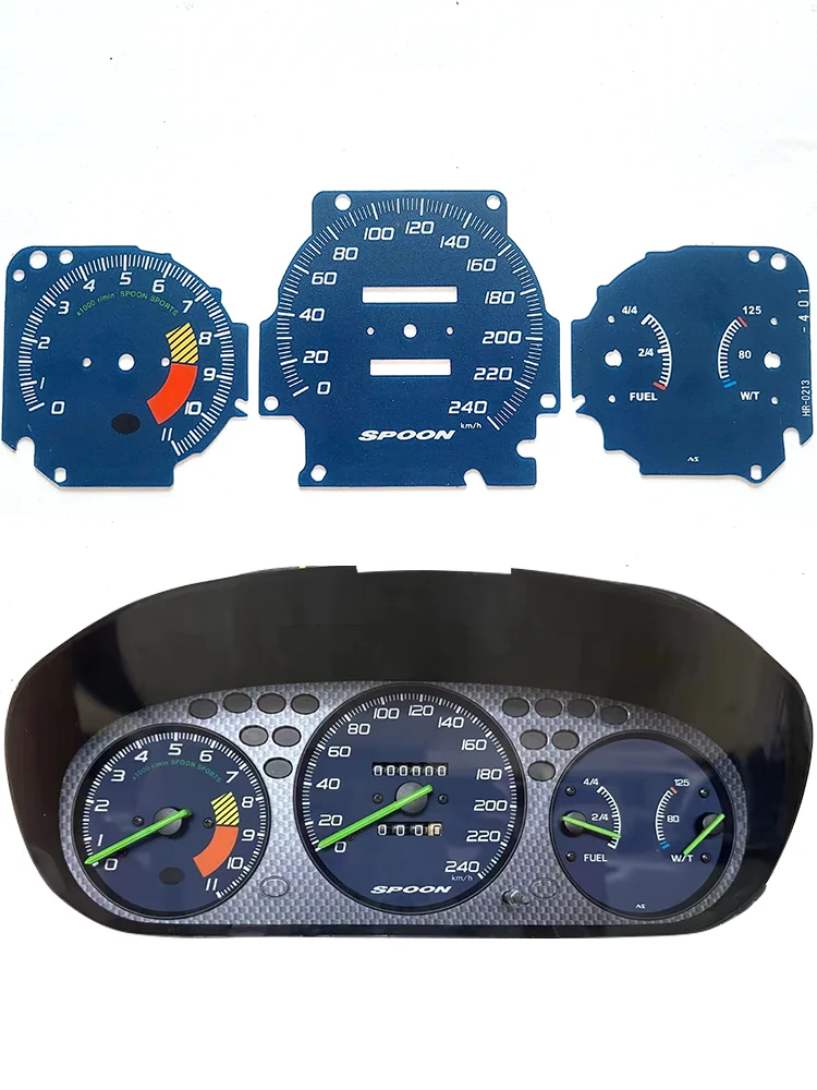 Car Gauge Meter CIVIC EK9 EK3 RD1 TYPER/MUGEN/SPOON/J'SRACING GAUGES FACE / SPEEDOMETER DIALS