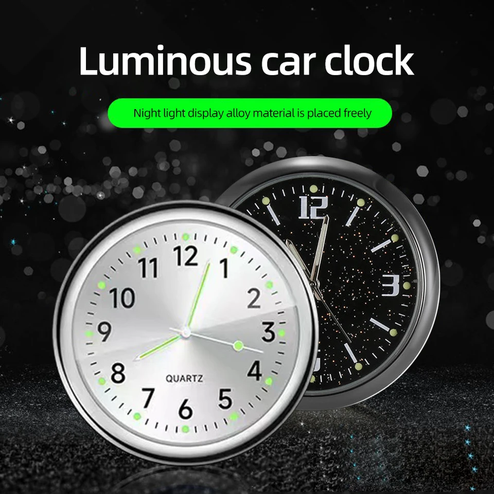 Mini Luminous Car Clock Horloge interne pour automobiles à - Temu