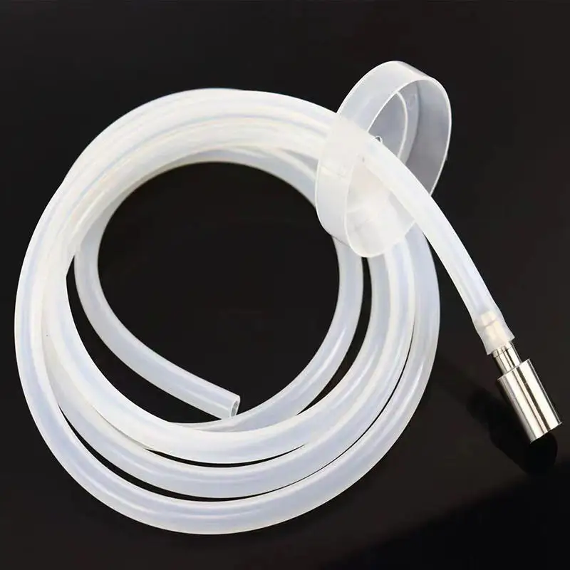 Water Dispenser Accessories Silicone Tube Water Pipe Flexible Automatic Suction Hose Universal Food Grade Inlet Pipe White 1 Set