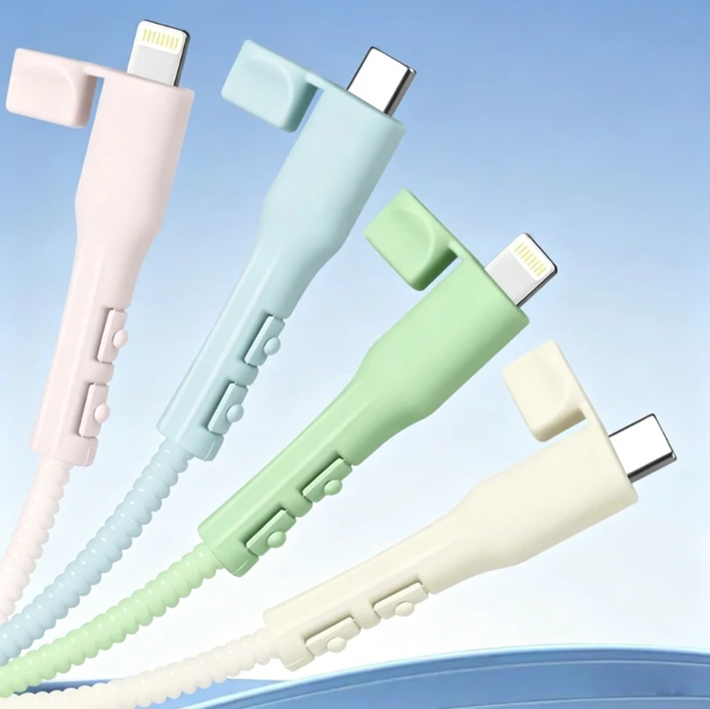 Versatile Anti-Break Charging Cable Organizer - 10 Pack