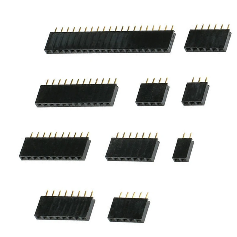 10PCS 2X3 Pin 6P 2.54mm Double Row Female Straight Header Pin Strip 