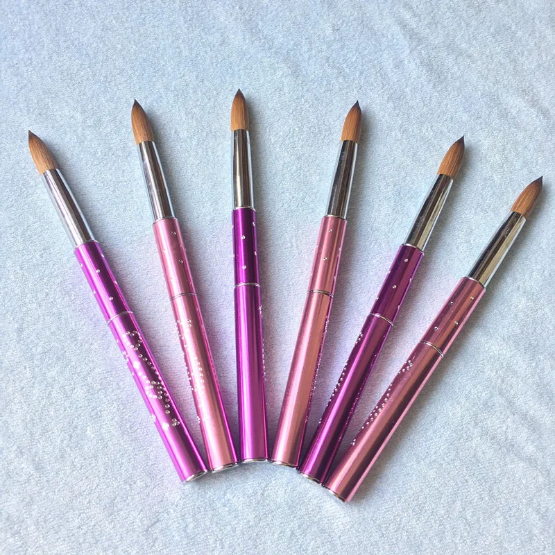 1PC Kolinsky Acrylic Nail Art Brush No 8/10/12/14 UV Gel Carving Pen Liquid Powder DIY Manicure Drawing Liquid Glitter Painting 2