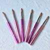 Round Sharp 1Pcs 3D Rhinestone Professional Salon Using Kolinsky Nail Drawing Painting Tools Sculpture Manicure Art Brush 8#6# 5