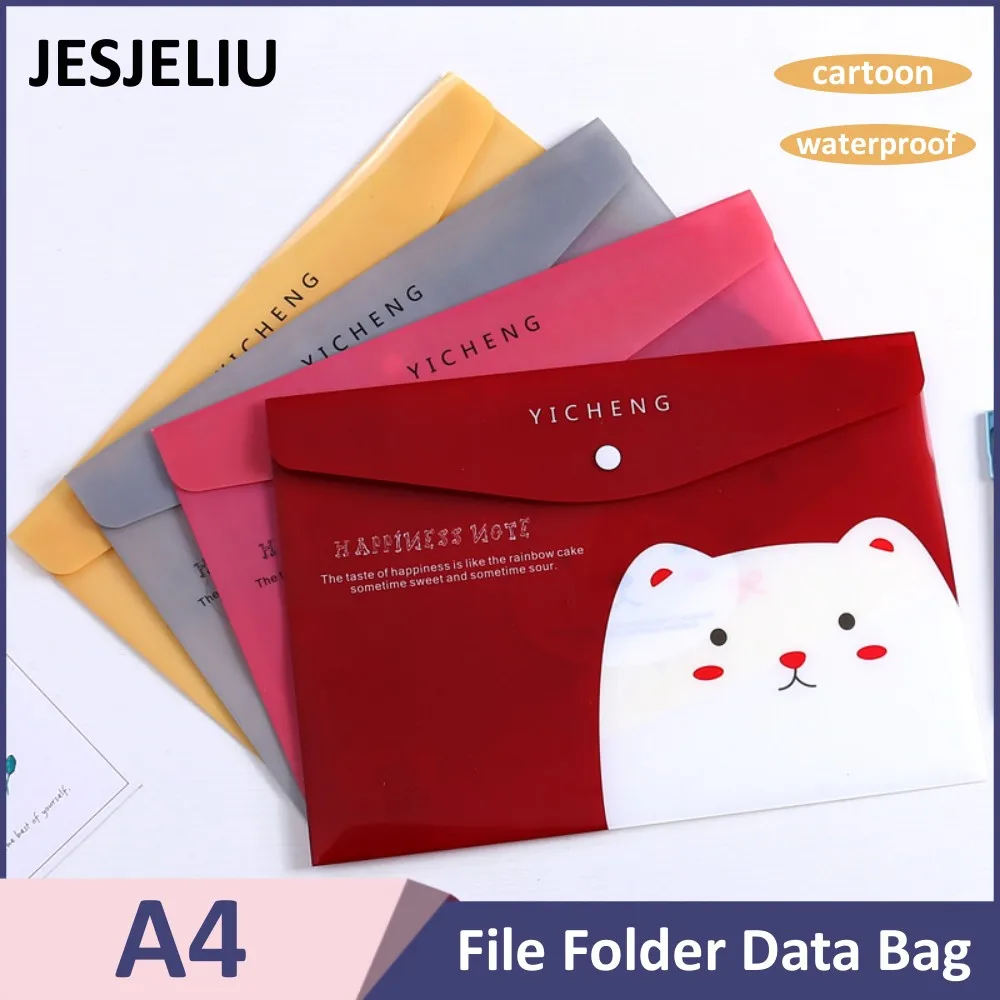 A4 File Folder Information Book Paper Clip Folder Student Folders Bag  Multi-Layer Transparent Document Folder A4 Office Supplies