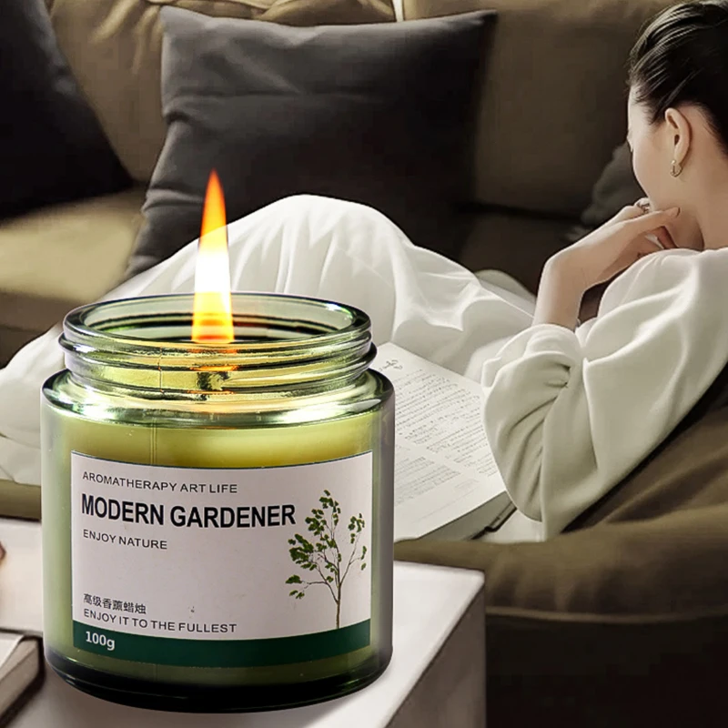 Tea Aroma Candle Gift For Home Bedroom Long Lasting Fragrance Expansion Plant Soy Wax Fragrance Ornament With Air Purification