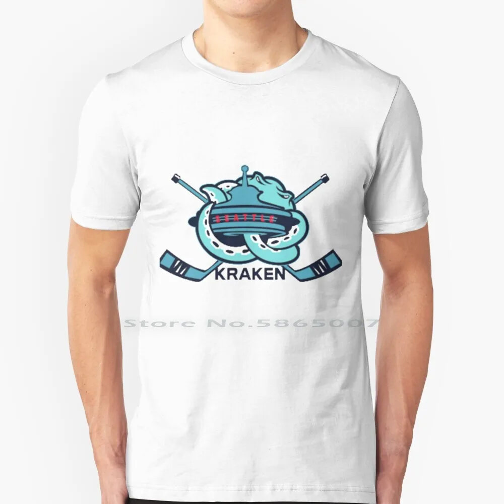 Kraken Hockey , , Kraken Hockey Classic T-Shirt T Shirt 100% Cotone Kraken Hockey Kraken Logo Relax The Kraken Titan Greco