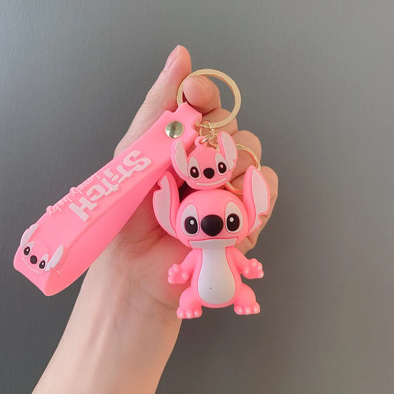6pcs/Lot New Disney Lilo & Stitch Keychains for Girls Gift Boys Angel Stitch  Key Chains Mini Dolls Kid Key Ring Car Bag Charm - AliExpress
