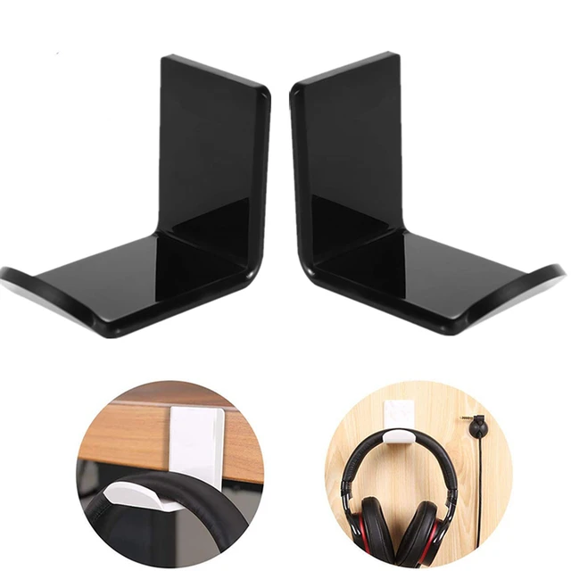 PlusAcc Headphone Stand Holder Adhesive Gaming Headset Hanger Hook Under  Desk