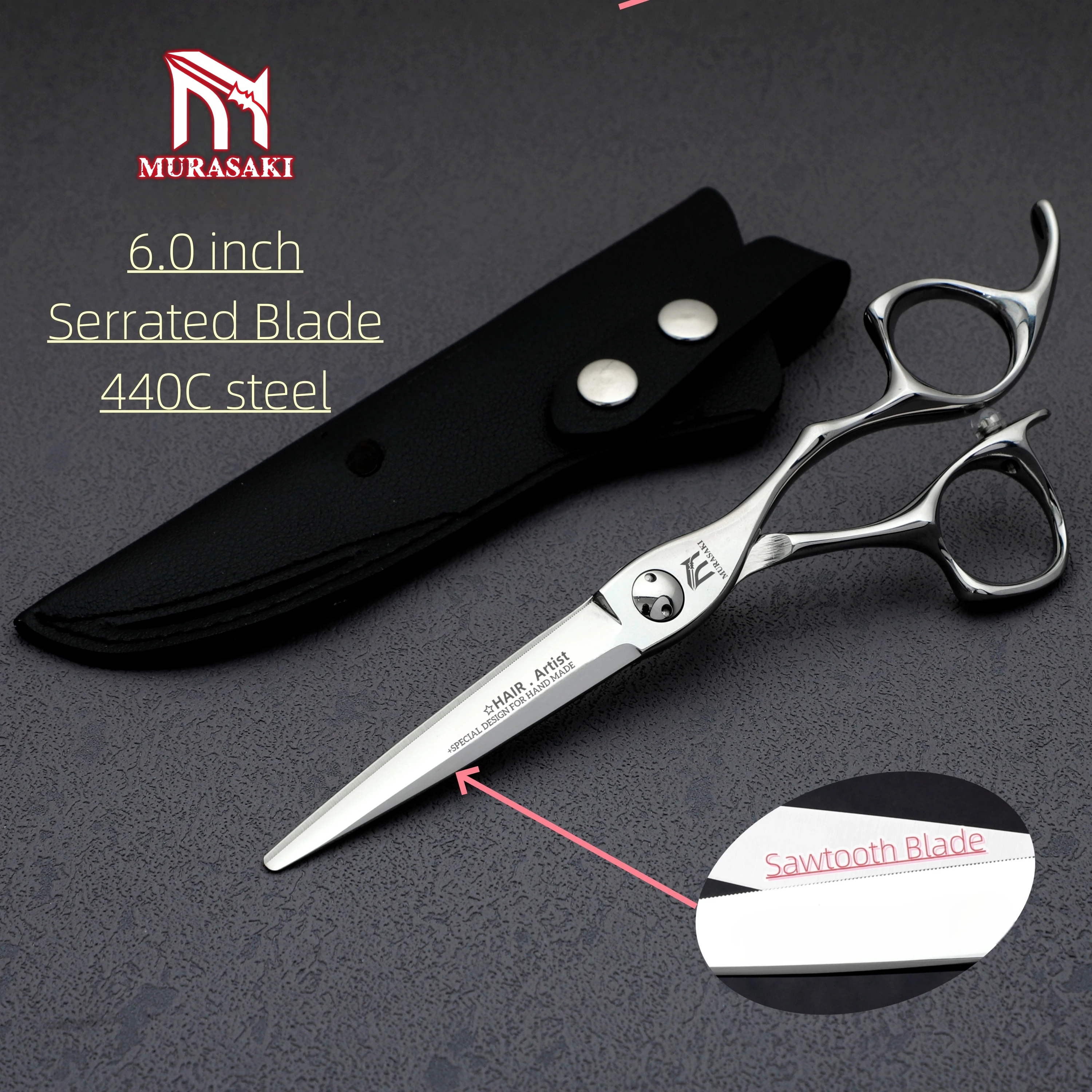 Professionelle Friseurscheren aus 440C Stahl, 6,0-6,5-6,8 Zoll Barbierscheren, Scharfe und Langlebige Haarschneidewerkzeuge für Friseursalons – Detail 19