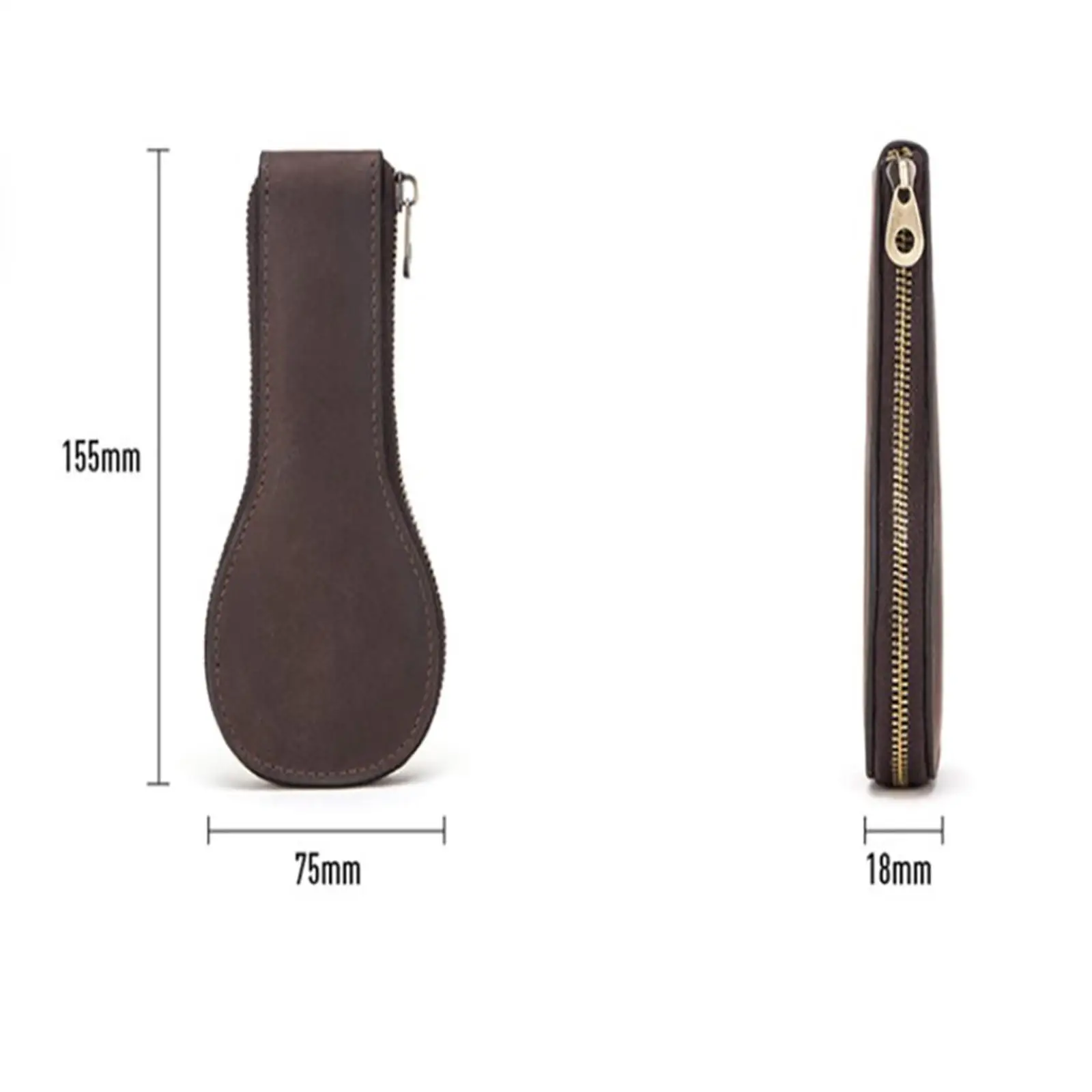 

Portable PU Watch Storage Box with Zipper Anti Slide Cushion for Travelling Durable ,Brown ,Easy to Clean Elegant Handmade