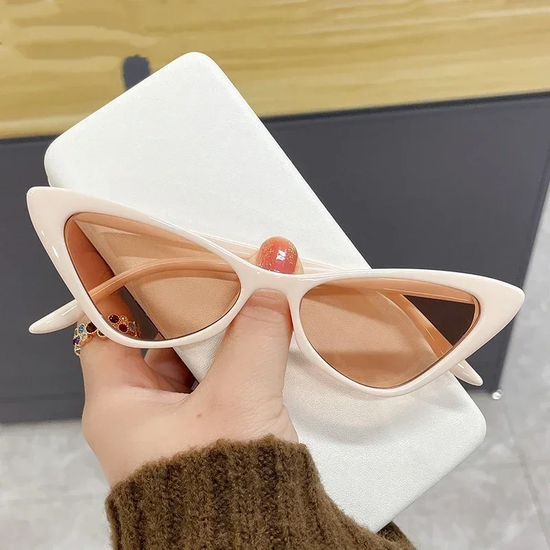 Gafas de sol tipo ojo de gato de lujo para mujer a la moda, gafas