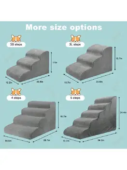 Pets Steps For Dogs Cats Non-Slip Dog Training Stairs Removable and Washable 3 4 5 Steps 6