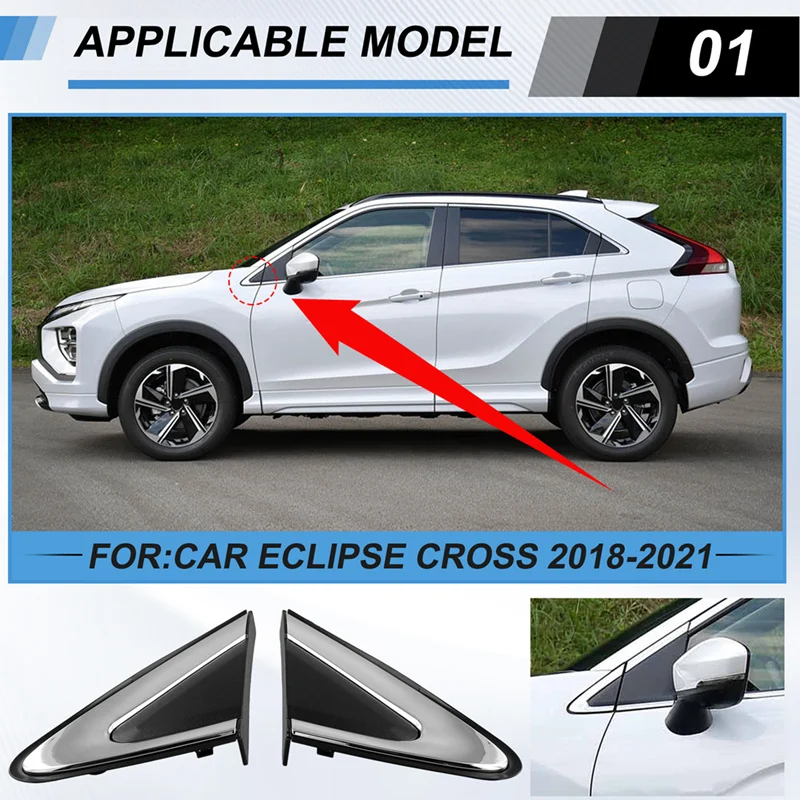 Car Side Mirror Corner Triangle Garnish Panel Window Triangle Plate For Mitsubishi Eclipse Cross 7407A521