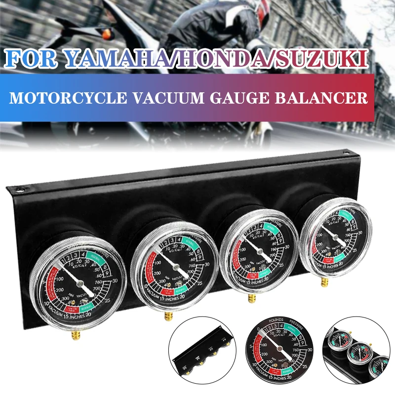 Motorcycle Carburetor Fuel Vacuum Balancer Cylinder Gauge Synchronizer