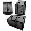 Mesh Magnetic Pencil Holder Metal Stationary Organizer Desktop Stationery Storage Mesh Basket for Refrigerator Locker Office 2