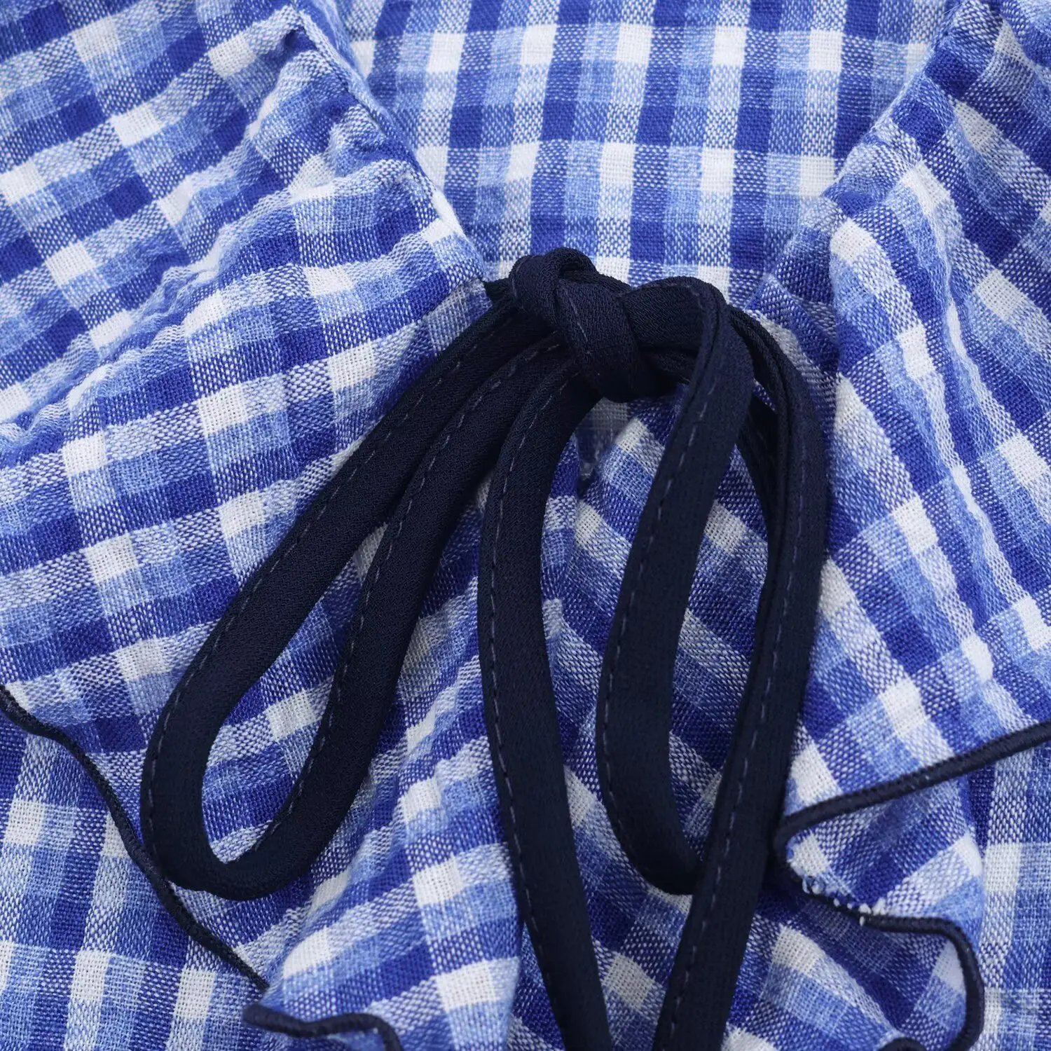 Women Blouses Spring Autumn New Blue Plaid Bow Lace-Up Long Sleeve Layered Decorative Casual Shirt lady Fashionable Blouses top